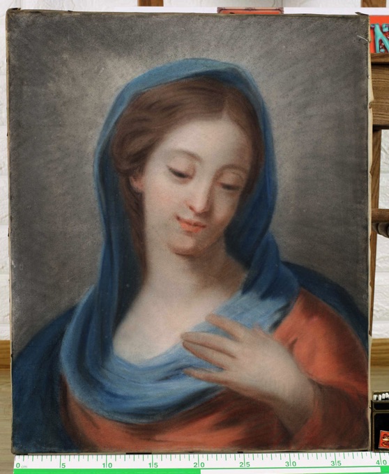 Pastell antik Maria Madonna Mater Dolorosa
