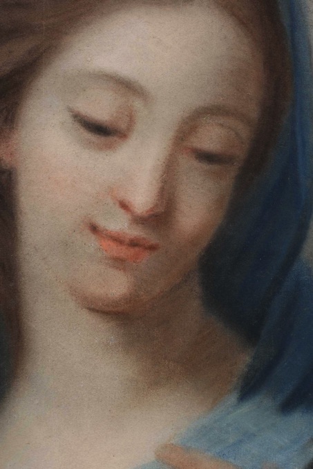 Pastell antik Maria Madonna Mater Dolorosa