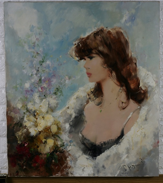 Paul Henze Morro Ölgemälde Portrait Frau