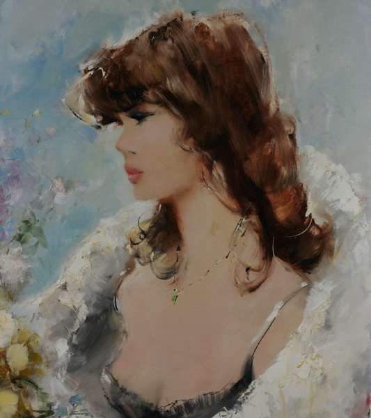 Paul Henze Morro Ölgemälde Portrait Frau