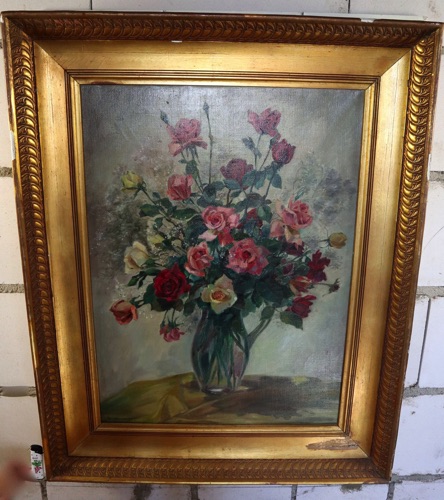 Paula Dittberner Ölgemälde Stillleben Rosen