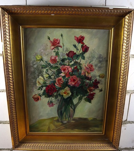 Paula Dittberner Ölgemälde Stillleben Rosen