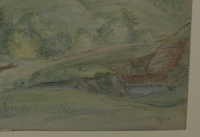 Peter Becker Zuschreibung Aquarell Waldeck antik 1880