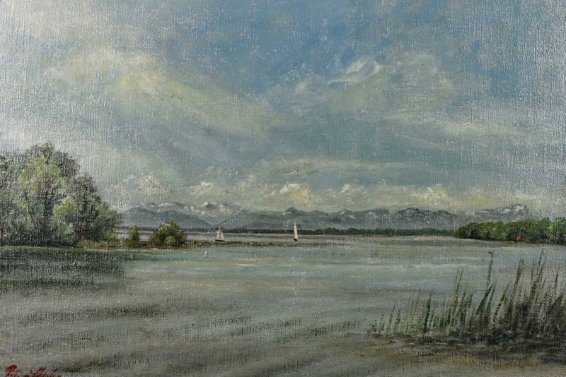 Peter Mohr Ölgemälde antik Starnberger See
