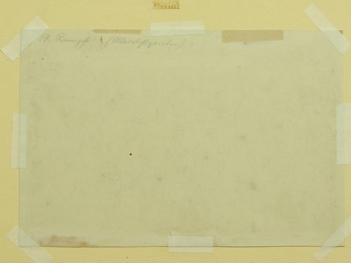 Peter Philipp Rumpf Zeichnung antik Monogramm Landschaft