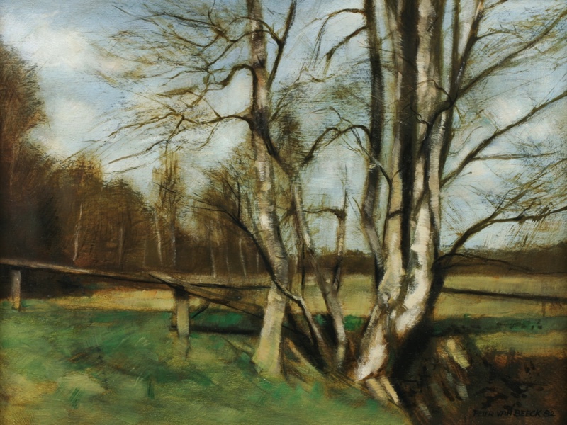 Peter van Beek Ölgemäde 1982 Landschaft