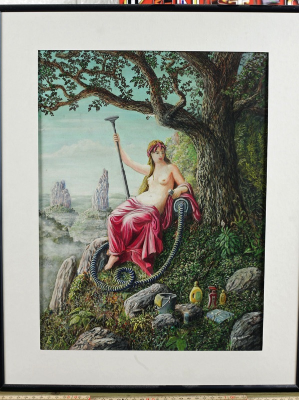 Philipp Heckmann Tempera Acryl Gemälde Pallas Athene
