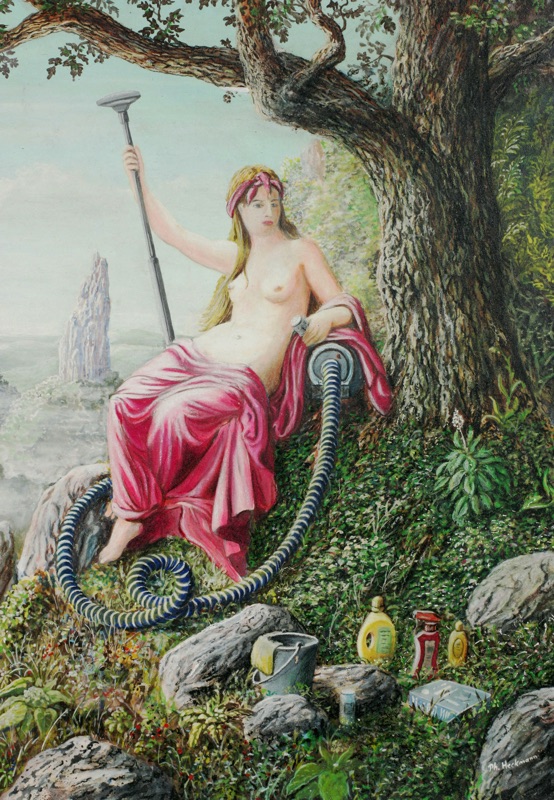 Philipp Heckmann Tempera Acryl Gemälde Pallas Athene