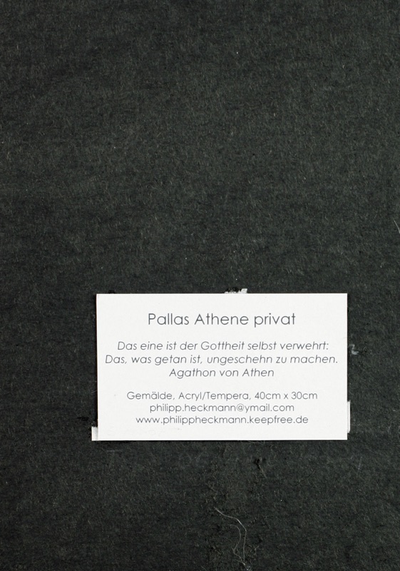 Philipp Heckmann Tempera Acryl Gemälde Pallas Athene