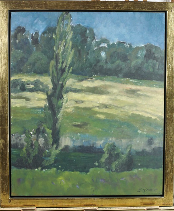 Philipp Reisacher Acrylgemälde Landschaft Baum Feld