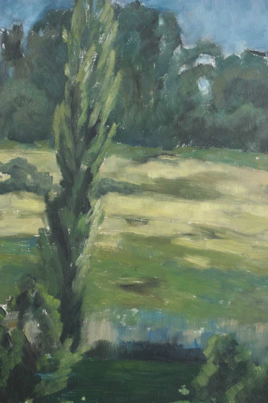Philipp Reisacher Acrylgemälde Landschaft Baum Feld
