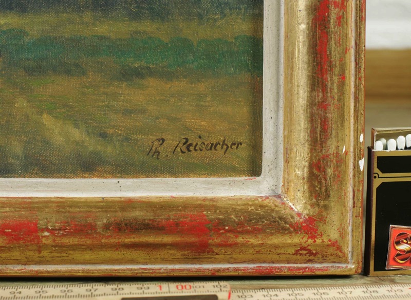 Philipp Reisacher Acrylgemälde Landschaft Kühe