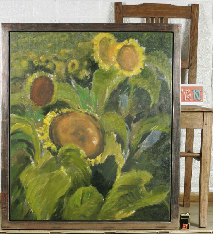 Philipp Reisacher Acrylgemälde Sonnenblumen Stillleben