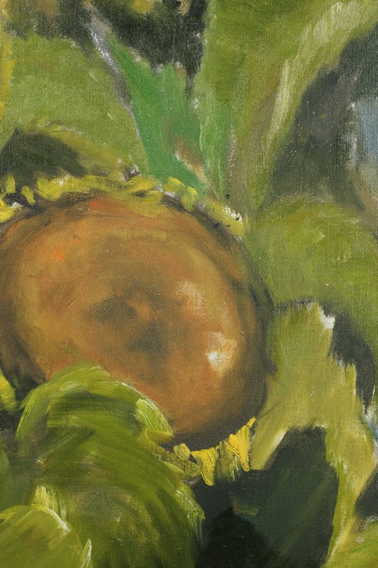 Philipp Reisacher Acrylgemälde Sonnenblumen Stillleben