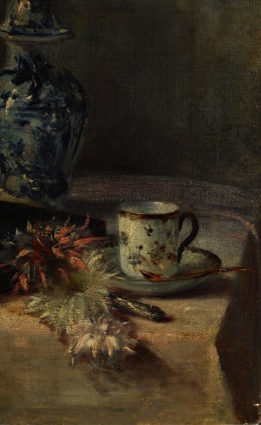 R W Ölgemälde antik Stillleben Blumen