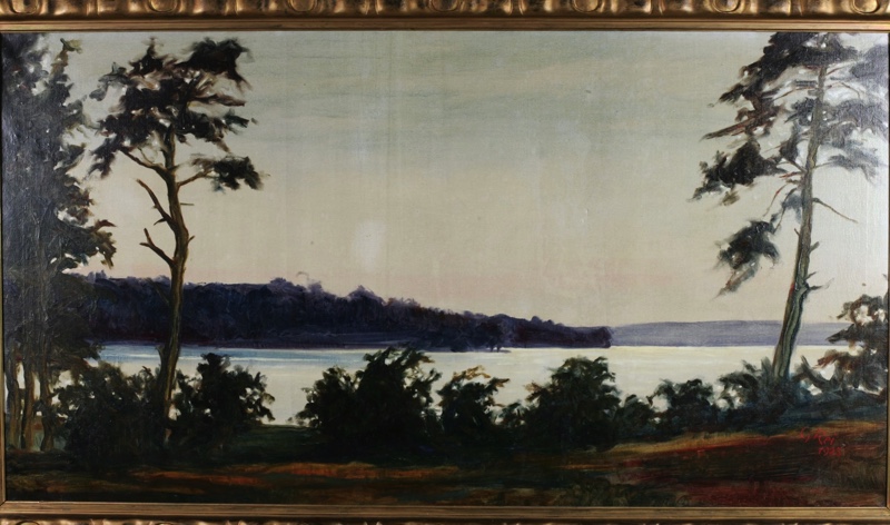 Rei Ölgemälde antik 1925 Landschaft 170cm