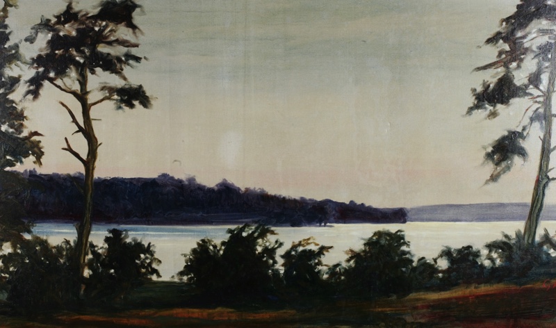 Rei Ölgemälde antik 1925 Landschaft 170cm