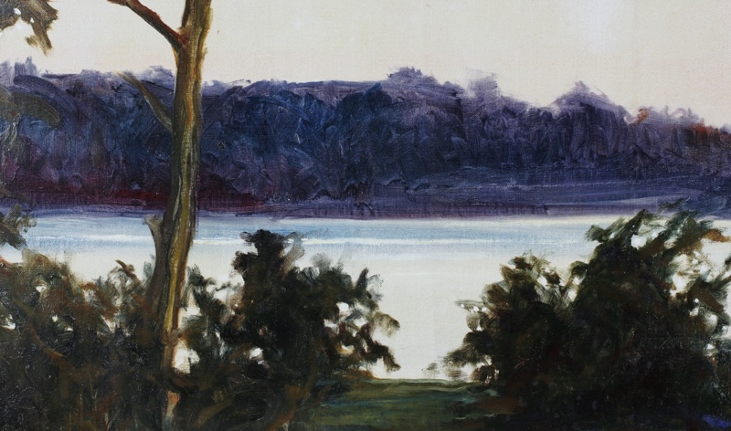 Rei Ölgemälde antik 1925 Landschaft 170cm