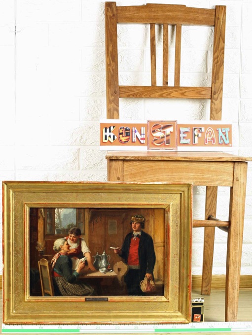 Reinhard Sebastian Zimmermann Ölgemälde antik Genre Interieur