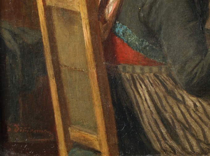 Reinhard Sebastian Zimmermann Ölgemälde antik Genre Interieur