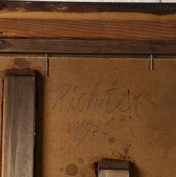 Richter Ölgemälde antik 1926 Tulpen Stillleben