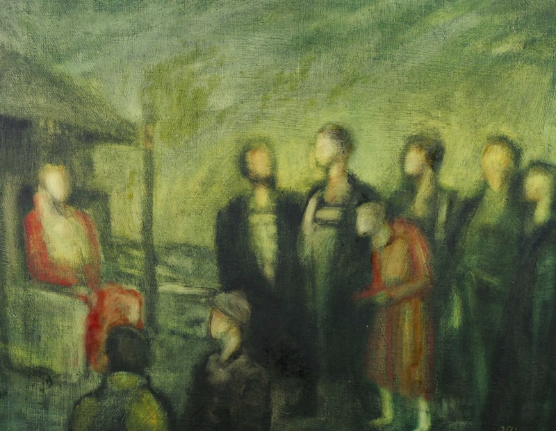 Robert Lehner Ölgemälde 1979 Personen