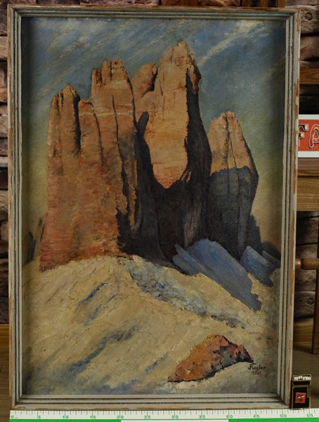 Rogler Ölgemälde 1941 drei Torspitzen