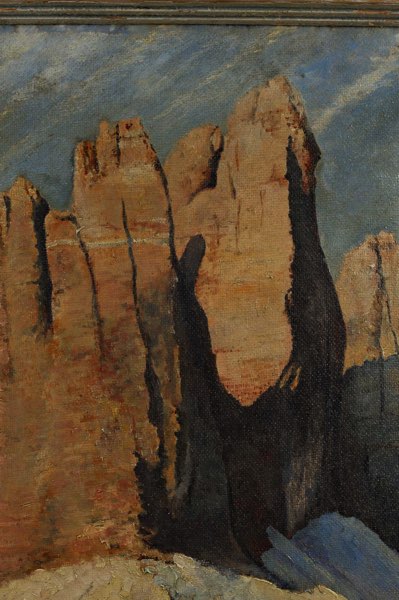 Rogler Ölgemälde 1941 drei Torspitzen