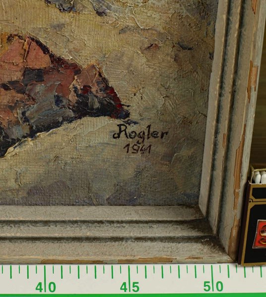 Rogler Ölgemälde 1941 drei Torspitzen