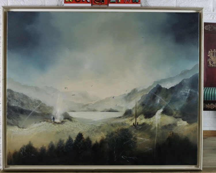 Rudolf Reiter Ölgemälde Landschaft 100cm
