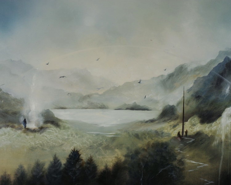 Rudolf Reiter Ölgemälde Landschaft 100cm