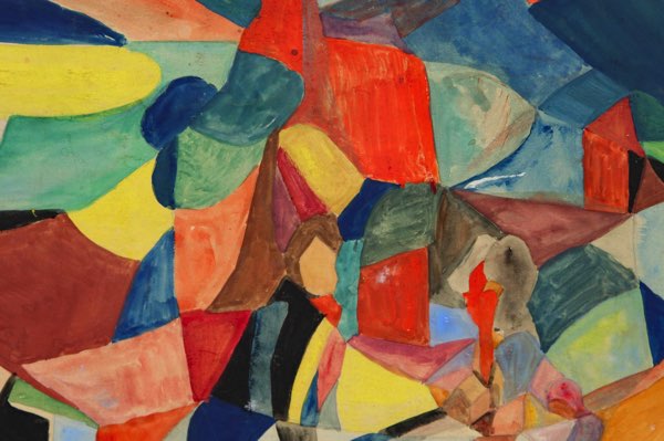 Schmidt Aquarell älter Abstraktion Farben