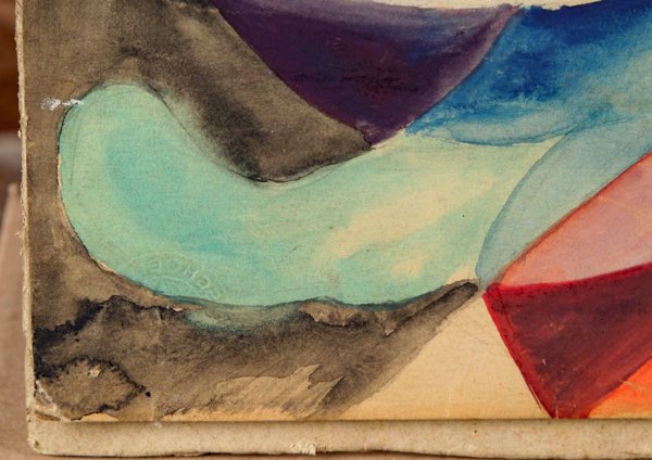 Schmidt Aquarell älter Abstraktion Farben