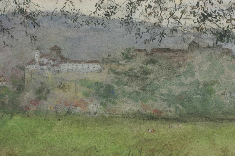Siebe Johannes Ten Cate Pastell antik 1898 Aarburg