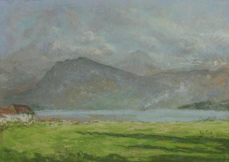 Siebe Johannes Ten Cate Pastell antik 1898 Lucerna