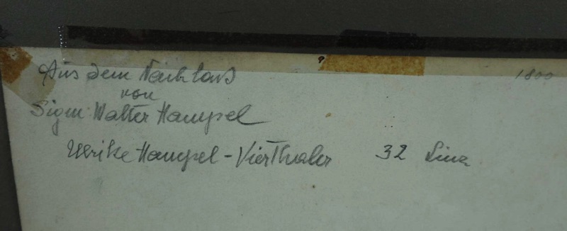 Sigmund Walter Hampel Zuschreibung Zeichnung Ritter Burgfräulein