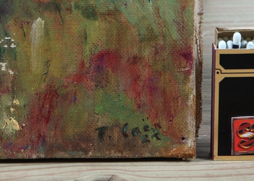 Signiert Ölgemälde antik Impressionist Frankreich