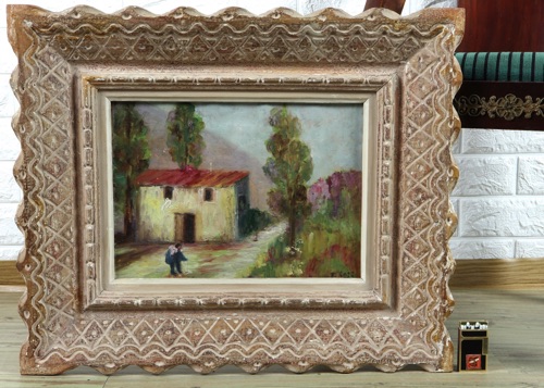 Signiert Ölgemälde antik Impressionist Frankreich