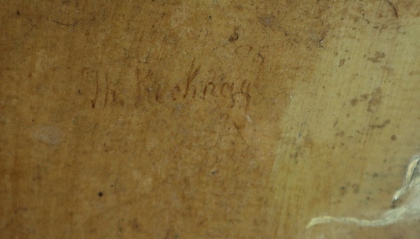 Signiert Ölgemälde antik Portrait Mädchen