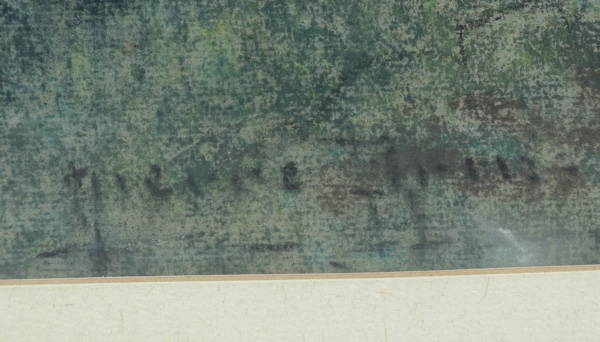 Signiert Pastell antik au bois de Boulogne