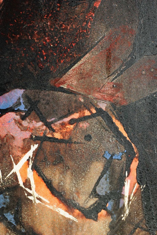 Signiertes abstraktes Ölgemälde Komposition Bankensammlung
