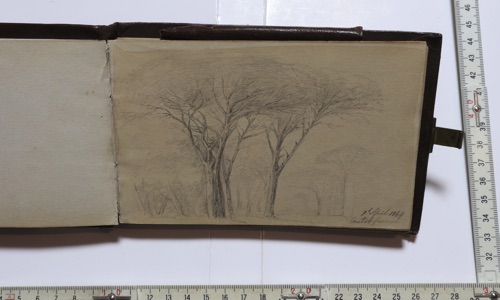 Skizzenbuch antik 1869 Zeichnungen Italien