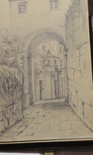 Skizzenbuch antik 1869 Zeichnungen Italien