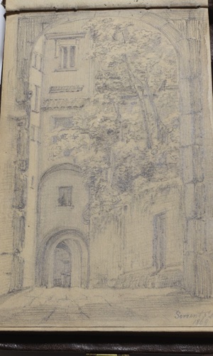 Skizzenbuch antik 1869 Zeichnungen Italien