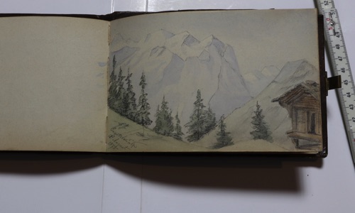 Skizzenbuch antik 1869 Zeichnungen Italien