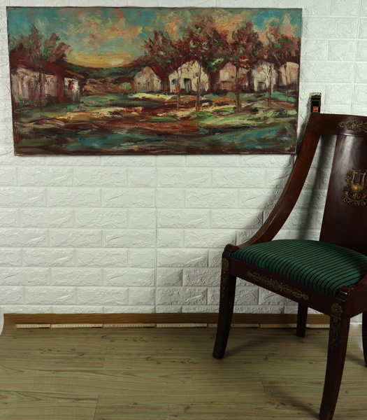 Soptil Busch Ölgemälde Frühlingslandschaft
