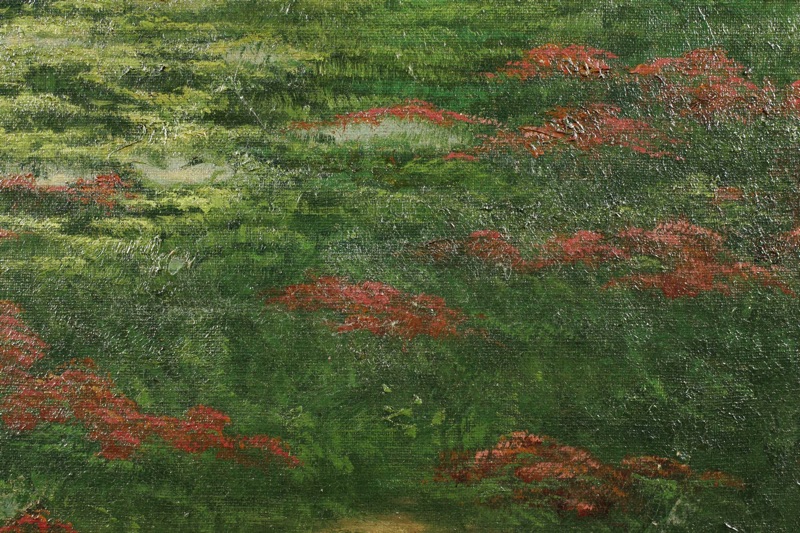 Springael Ölgemälde antik 1913 Küste