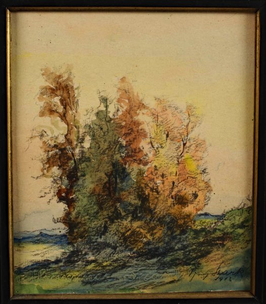 Stark Aquarell Baum 1943