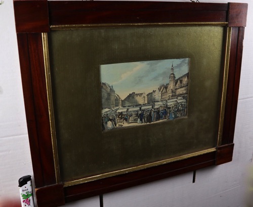 Stich antik Stadt Markt Marktplatz