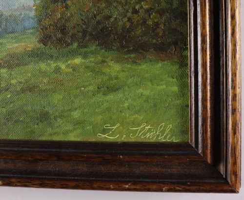 Stühler Ölgemälde Taunus Kronberg